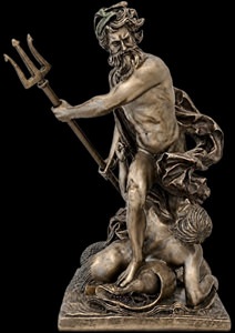 flotte Neptun skulptur i bronze – en elegant figur til stue, kontor eller som mindeværdig gave